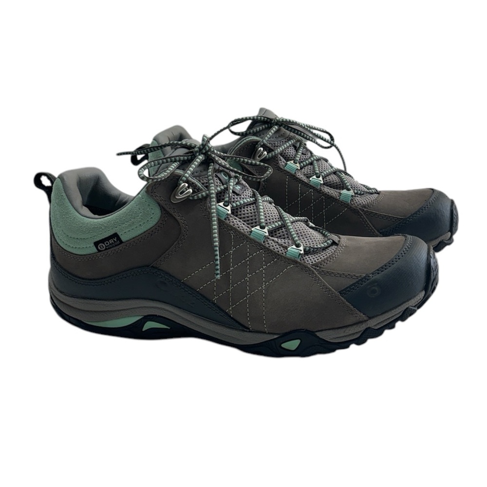 Oboz Women's Sapphire Low B-DRY Waterproof Hiking Shoes Size 10.5 Gray/Beach